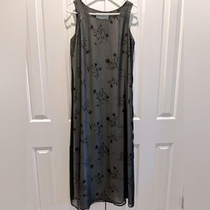 Jessica Howard Vintage Sheer Overlay Long Maxi Dress 10